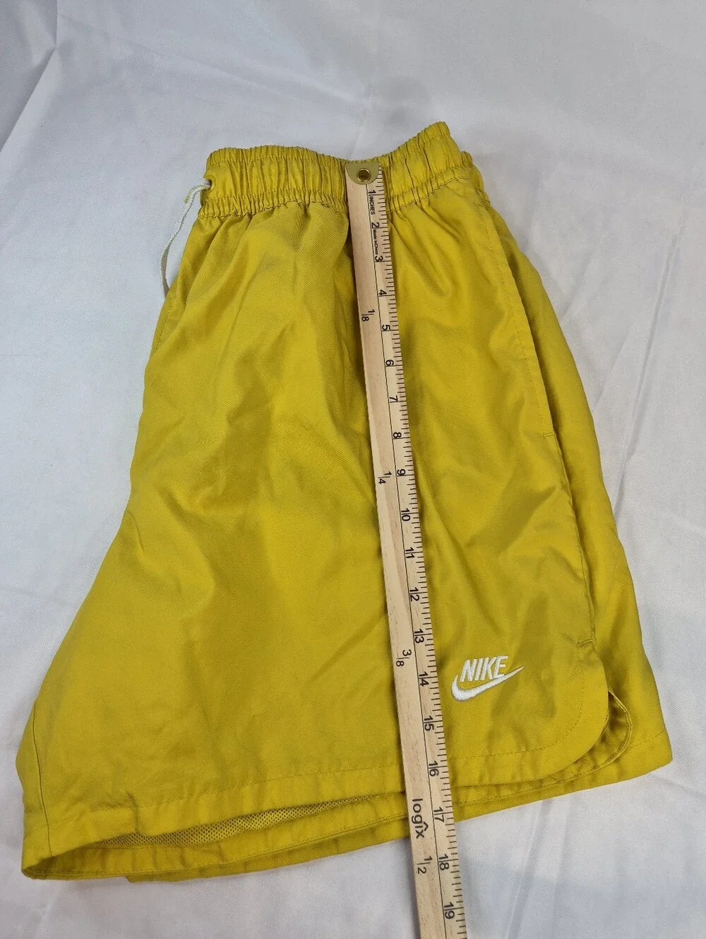 Nike Swim Volley Shorts Men's XL Yellow Mesh Lined Beach Trunks